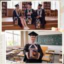 Eaasty 24 Pcs 2026 Graduation Gift Boxes with Window Large Black Graduation Gift Box for Stuffed Bear 9.8 x 7 x 5.1 Inch Class of 2026 Grad Party Favors for High School College Grad Decor, with Ribbon