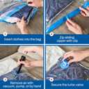 6 Pack Jumbo Vacuum Storage Bags for Comforters, Blankets & Clothes Vacuum Sealed Compression Bags with Hand Pump Space Saver Storage Bags for Bedding, Moving, Travel & Organization