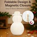 19.7in Light Up Honeycomb Paper Christmas Snowman, Indoor Christmas Decorations and Holiday Centerpieces for December Holiday Season Home Office and Xmas Party Supplies