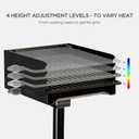 Park Grill Park Style Charcoal Grill In Ground Heavy Duty for Commercial and Outdoor Cooking Rustproof and 360 Degree Swivel 16x16 Inch