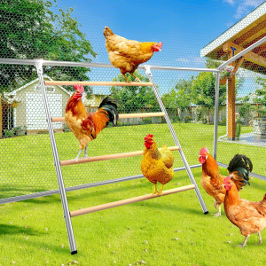 Large 40"W x 55"H Chicken Coop Bars 1 Inch, Chicken Run Rooster Bars, Rooster Ladder Attaches to Existing Coop, Chicken Accessories
