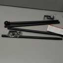 Black Curtain Rods for Window 28 to 48, 5/8 inch Small Decorative Curtain Rod Set with Brackets (32-46'')