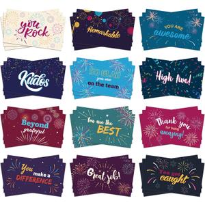 Yeaqee 240 Pcs Employee Appreciation Kudos Cards Funny Blank Back Motivational Card Encouragement Thank You Note Recognition Card for Teacher College Affirmation Gift(Flame)