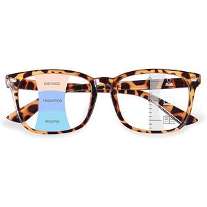 Progressive Multifocal Reading Glasses for Women Men Oversized Anti Blue Multifocus Computer Readers Spring Hinges