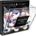 Laundry Pods Container, Acrylic Wall Mounted Organizer with Extra Labels, Candy Dispenser Coffee Pod Holder Dishwasher Pods Case for Home,Kitchen, Office, Black