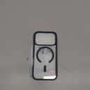 FNTCASE for iPhone 17 Pro Case: Clear Magnetic Phone Cases with Screen Protector Compatible with Magsafe Slim Anti Yellowing Rugged Shockproof Protective Transparent Cell Phone Cover (B-Blue)