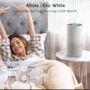 Afloia Air Purifiers for Home Bedroom Large Room Up to 1076 Ft, 3-Stage Filter Cleaner Odor Eliminator, Remove Pets Dust Dander Hair Allergy Mold Pollen Smoke Smell, Quiet 22 dB, 7 Colors Night Light (White)