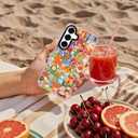 for Samsung Galaxy S25 Case, Tropical Citrus&Cocktails Y2K, Military-Grade Drop Protection, Carnival Whimsical Soft Slim TPU Protective & Camera Protection for Women Girls (Fancy2)