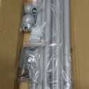 GXOACKJ Curtain Rods for windows 66-120 inch, 5/8 inch Decorative Silver Splicing Heavy Duty Metal Curtain Rod set with Brackets