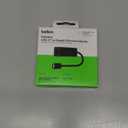 Belkin USB-C to Ethernet Adapter, Gigabit Ethernet Port Compatible w/ USB-C Devices, USB-C to Ethernet Cable for MacBook Pro & Dell XPS 13” Laptops, Ethernet USB-C Hub, Ethernet USB-C Adapter - Black