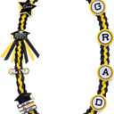 Graduation Leis Class of 2026 Decorations, Handmade Double Braided Graduation Ribbon Leis with Glitter Pins for Him Her High School College Congrats Party Supplies (Black & Gold)