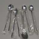 7.5 Inches Stainless Steel Iced Tea Spoons,Set Of 8 Long Stirring Spoons For Coffee,Cocktail,Ice Cream,Long Handle Iced Teaspoons,Latte Spoons For Mixing (Silver)