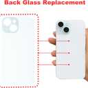 Back Glass Replacement for iPhone 15 Rear Back Glass Replacement Compatible with iPhone 15 6.1 Inches with Reparing Toolkit and Pre-Installed Adhesive(Blue)