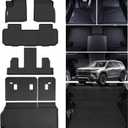 Floor Mats & Trunk Mat & Backrest Mat for 2018-2022 2023 Chevrolet Chevy Traverse 7 Seats (2 Row Bucket Seat),TPE All Weather Protection Car Floor Mats with Trunk Mat Covering The Backrest