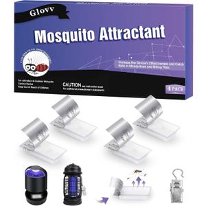 4 Pack Mosquito Attractant Bait Refill, Mosquito Bait Lure for Bug Zapper & Fly Traps, Compatible with All Flying Insect Mosquitoes Trap