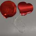 Heart-Shaped Hanging Streamers, 24-Pack - Red Foil Ceiling Decor for Valentine's Day, Wedding & Party, Create Romantic Swirls & Heart Decorations