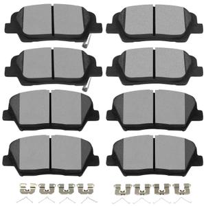 SCITOO D1916 D1815 Front & Rear Ceramic Brake Pads Sets w/Hardware Replacement For Hyundai For Santa Fe Sport 2017 2018,For Kia For Sorento 2016 2017 2018 2019 2020