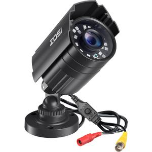 ZOSI 2.0MP 1080P HD 1920TVL Security Camera Hybrid 4-in-1 TVI/ CVI/ AHD/ 960H CVBS CCTV Camera Outdoor Indoor, 80ft IR Night Vision, Weatherproof Bullet Camera For analog Surveillance DVR(Black)