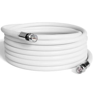 THE CIMPLE CO Coaxial Cable, 75 FT, RG6, Coax, TV Wire, Flexible, Indoor/Outdoor, Cable for High-Speed Internet, Dual Shielded, CATV, UV Resistant, CL2 Rated, 22 Meters, White THE CIMPLE CO Coaxial Cable, 75 FT, RG6, Coax, TV Wire, Flexible, Indoor/Outdoor, Cable for High-Speed Internet, Dual Shielded, CATV, UV Resistant, CL2 Rated, 22 Meters, White