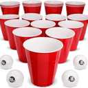 GoPong Giant Yard Pong Drinking Game for Adults  Indoor/Outdoor Lawn, Beach, and Tailgating Beer Pong Party Game  24 Heavy Duty Giant Cups with 4 Balls (X-Large (Pack of 24))