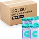 5000ct Clear Card Sleeves for Trading Cards, Soft Baseball Sports Card Sleeves, Soft Plastic Protector Fit for MTG Game Standard Cards
