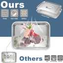 Grilling Prep and Serve Trays,Stainless Steel Large Capacity Food Prep Trays with Lid, Cutting Board Cooling Rack Food Tongs and Cleaning Brush,BBQ Accessories Gift
