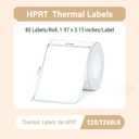 HPRT Thermal Labels, 1.97" x 3.15"(50x80 mm) Waterproof Sticker Paper, Thermal Tape for HPRT T20/T260LR Label Maker, Compatible with Rollo, Phomemo, iDPRT & MUNBYN, 80 Labels/Roll