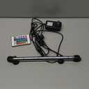 15 inches LED Aquarium Light, 2.5W Fish Tank Light Underwater Light Submersible Crystal Glass Lights, 21 LED Beads 12 Colors 19 Modes Brightness Adjustable Memory Function IP68 Waterproof