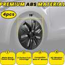 Wheel Covers 19 Inch for Tesla Model Y 2024 2023 2022 2021,Hubcaps Rim Protector Replacement ABS Material Tesla Model Y Accessories (4-Piece Set)