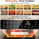 Manastin Food Dehydrator Machine 10 Stainless Steel Trays, 850W Dryer for Meat Jerky, Fruit, Herbs, Yogurt & Dog Treats, 95-167 Dehydrated Dryer, 48H Timer, 10 Presets, Overheating Protection, Black