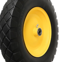 4.80/4.00-8" Tire and Wheel Assembly  for Wheelbarrows,  Bore Wheelbarrow Tires for Utility Cart, Wheel Barrel, Wagon, Trailer, Dolly, 16" Solid Rubber Tires Without Flat Spots