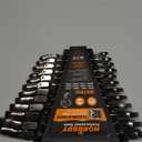 HORUSDY 12-Piece Metric Flex-Head Ratcheting Wrench Set with Organizer | 8-19 mm Ratchet Combination Wrenches Set | 72-Teeth | Chrome Vanadium Steel