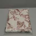 ISAENNE Designer Vintage Linen Extra Long Rectangle Tablecloth,Red Floral Pattern Linen Stain Resistant Table Cloth,Decor Tablecloths for Dining Thanksgiving Kitchen Party,67"*118"-Harmony