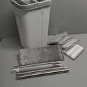 JOYMOOP Mop and Water Container with Wringer Set, Hands Free Flat Floor Mop, with 3 Washable Microfiber Pads, Wet and Dry Use, Floor Cleaning System