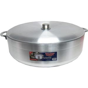 Uniware Heave Duty Aluminum Calderon/Pot with Aluminum Lid Cover, Silver (28.5 QT)