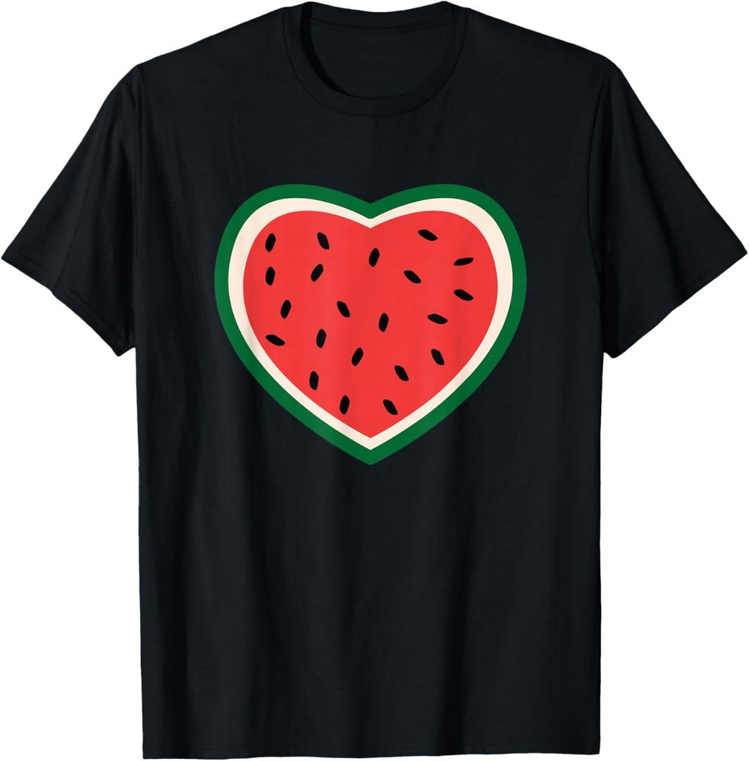 Palestine Watermelon Vintage Palestinian Colours T-Shirt, 
