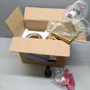 Kalium Wall Sconces Set of Two for Bathroom Bedroom Living Room Hallway Indoor Stairwell & Mirror, Farmhouse Modern Vanity Light Fixtures with Double Glass Shade & Gold Rustproof Metal Base, E26