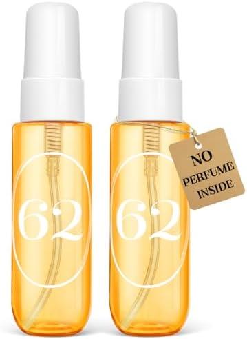 4 Packs Empty Travel Size Toiletries Bottles Compatible with Sol de Janeiro 62 Perfume, 1 OZ TSA Approved Leak-Proof Refillable Containers, Refillable for 3 OZ & 8.1 OZ, Essentials, Only Bottles