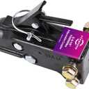 2-5/16" Heavy Duty Adjustable Trailer Coupler Channel-Mount SAE Class IV 15000 lbs Black