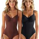 LUXURY-VITA Slimming Shapewear Bodysuit For Women Tummy Control Snatched Waist Sculpting Body Shaper For Postpartum& Wedding, Medium