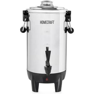 Homecraft Quick-Brewing 1000-Watt Automatic 30-Cup Coffee Urn - Stainless Steel
