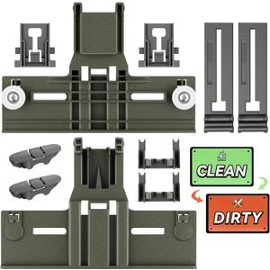Upgraded W10350375 Dishwasher Top Rack Adjuster parts For Whirlpool WDT730PAHZ0 WDT750SAHZ0 Upper Rack Parts,WDTA50SAHZ0 WDT970SAHZ0 Dishwasher Top Rack Parts W10712395,For Kenmore Dishwasher Parts (11 Pack)
