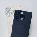 ZhyzRhsm Designed for iPhone 16 Pro Max Case Silicone Compatible with Magsafe, Camera Lens Protector, Military Grade Shockproof Protective, Rectangle Magnetic Phone Case for iPhone 16 Pro Max Black