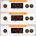 Netzu Alarm Clocks for Bedrooms, Digital Clock with Date Temperature and Weekday, Manual DST, Snooze, 2 Alarms, 4 Volumes for Living Room Home Bedside Desk (Black)