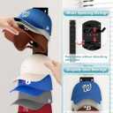 Hat Organizer for Baseball Caps (2-Pack), Strong Adhesive Hat Rack for Wall, Multi-layer Hat Hooks Storage for 18 Hats, Hat Holder Hanger for Door, Bedroom, Closet - Black