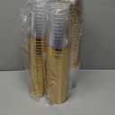 I00000 100 Pack 14 oz Gold Plastic Cups, Gold Disposable Cups Tumblers, Disposable Plastic Glasses Cocktail Glasses Perfect for Party & Wedding