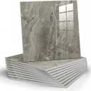 22pcs Marble Peel and Stick Backsplash Waterproof Washroom Wall Panels, Peel and Stick Tile, PVC Foam Wall Panels for Kitchen,Bathroom,Living Room,Grey (Not Real Tile,11.8" x 11.8")