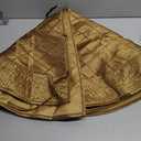 Gold Handcraft Pintuck Center, Sparkle Glitter Sequin Border Christmas Tree Skirt Xmas Tree Decoration -42inch