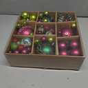 Dolicer 80 Pcs Christmas Tree Ornaments Vintage Christmas Ball Ornaments Set Green Red Glitter Christmas Decorations Shatterproof Large Hanging Ornament for Xmas Tree Holiday Party