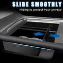 5Pcs Center Console Organizer Tray Compatible for Tesla Model Y Accessories 2025 2024-2021 Armrest Hidden Drawer Storage Box Cup Holder (Not Compatible for Model 3 Highland & Model y Juniper)-Gray